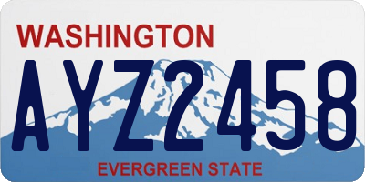 WA license plate AYZ2458