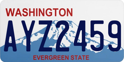 WA license plate AYZ2459