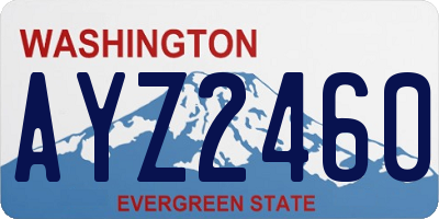 WA license plate AYZ2460