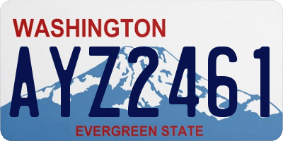 WA license plate AYZ2461