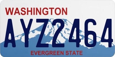 WA license plate AYZ2464