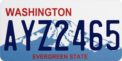 WA license plate AYZ2465