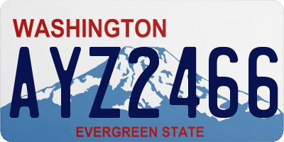 WA license plate AYZ2466