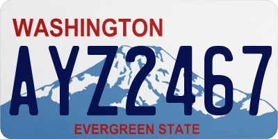 WA license plate AYZ2467