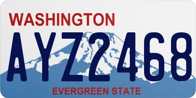 WA license plate AYZ2468