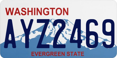 WA license plate AYZ2469