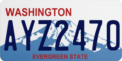 WA license plate AYZ2470