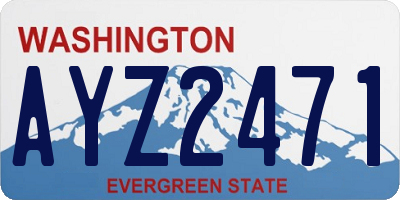 WA license plate AYZ2471