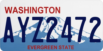 WA license plate AYZ2472