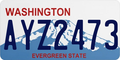 WA license plate AYZ2473