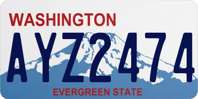 WA license plate AYZ2474