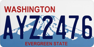 WA license plate AYZ2476