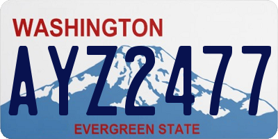 WA license plate AYZ2477