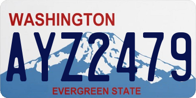 WA license plate AYZ2479