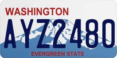 WA license plate AYZ2480