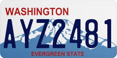 WA license plate AYZ2481