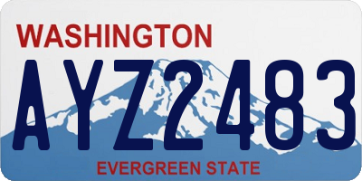 WA license plate AYZ2483