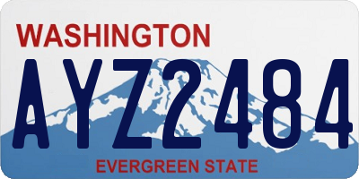 WA license plate AYZ2484