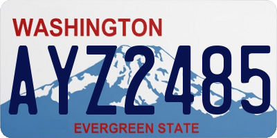 WA license plate AYZ2485