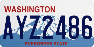 WA license plate AYZ2486