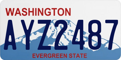 WA license plate AYZ2487