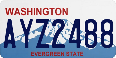 WA license plate AYZ2488