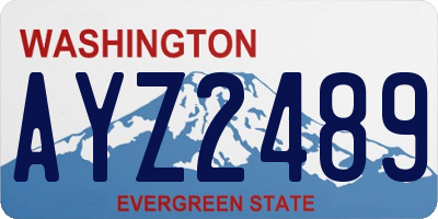 WA license plate AYZ2489