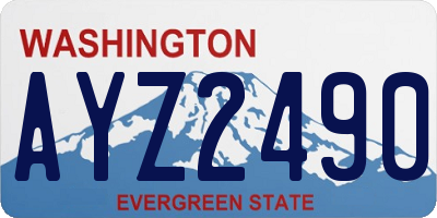 WA license plate AYZ2490