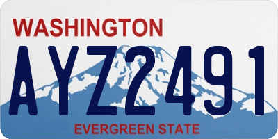 WA license plate AYZ2491