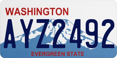 WA license plate AYZ2492