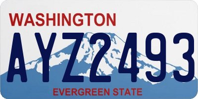 WA license plate AYZ2493