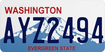 WA license plate AYZ2494