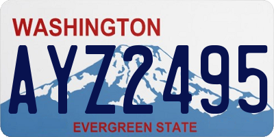 WA license plate AYZ2495