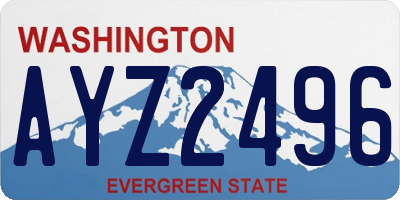 WA license plate AYZ2496