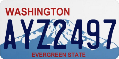 WA license plate AYZ2497