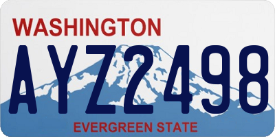 WA license plate AYZ2498