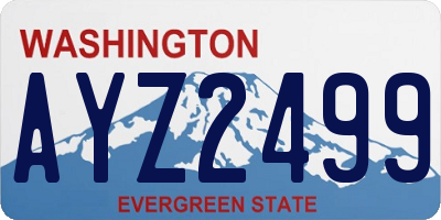 WA license plate AYZ2499