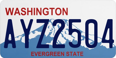 WA license plate AYZ2504