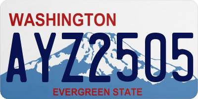 WA license plate AYZ2505