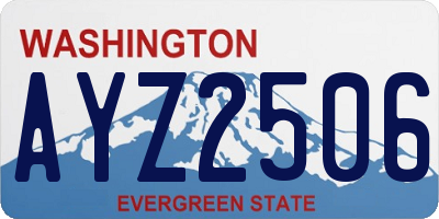 WA license plate AYZ2506