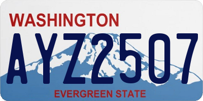 WA license plate AYZ2507