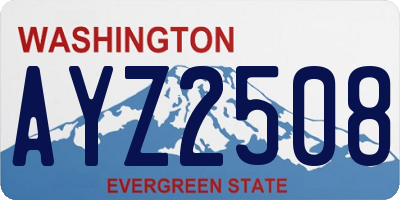 WA license plate AYZ2508