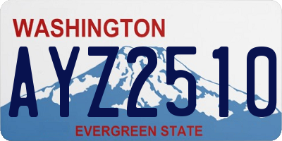 WA license plate AYZ2510