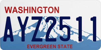 WA license plate AYZ2511