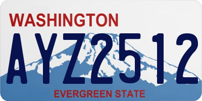 WA license plate AYZ2512