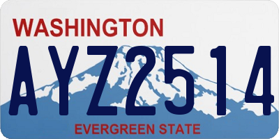 WA license plate AYZ2514