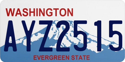 WA license plate AYZ2515