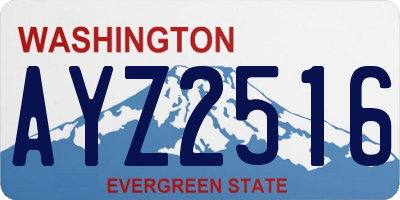 WA license plate AYZ2516