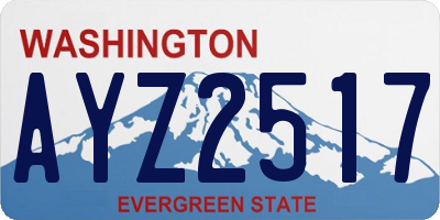 WA license plate AYZ2517