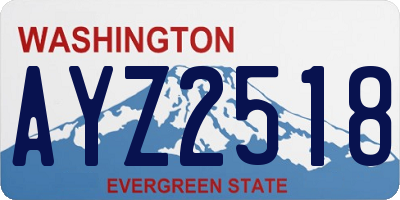 WA license plate AYZ2518